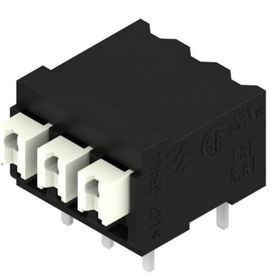 Weidmuller LSF Series PCB Terminal Block, 3-Contact, 3.81mm Pitch, Surface Mount, 1-Row