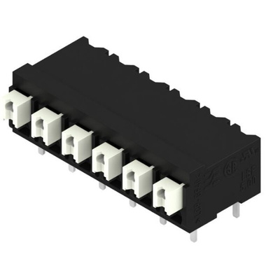 Weidmuller LSF Series PCB Terminal Block, 6-Contact, 5mm Pitch, Surface Mount, 1-Row