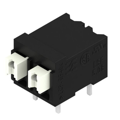 Weidmuller LSF Series PCB Terminal Block, 2-Contact, 5.08mm Pitch, Surface Mount, 1-Row