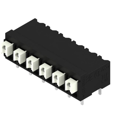 Weidmuller LSF Series PCB Terminal Block, 6-Contact, 5.08mm Pitch, Surface Mount, 1-Row