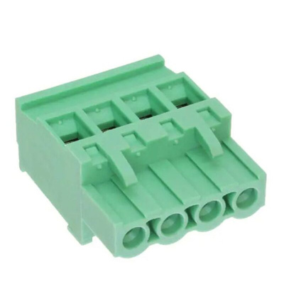 RS PRO 5.08mm Pitch 4 Way Pluggable Terminal Block, Plug, Free Hanging (In Line)