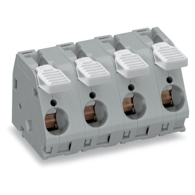 Wago PCB Terminal Block, 3-Contact, 15mm Pitch, Through Hole Mount, 1-Row