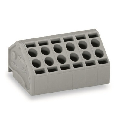 Wago PCB Terminal Block, 4-Contact, 5mm Pitch, PCB Mount, 1-Row