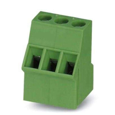 Phoenix Contact 5-V/SA 5-EX, FRONT 2 Series PCB Terminal Block, 3-Contact, 5.08mm Pitch, PCB Mount, 1-Row
