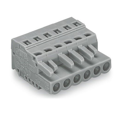 Wago 231 Series PCB Terminal, 3-Contact, 5mm Pitch, Cable Mount, 1-Row, Cage Clamp Termination