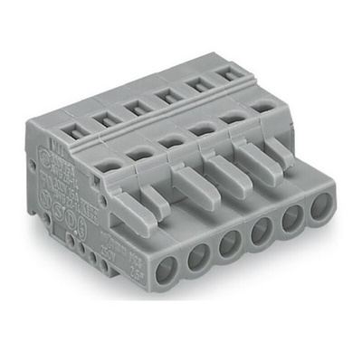 Wago 231 Series PCB Terminal, 4-Contact, 5mm Pitch, Cable Mount, 1-Row, Cage Clamp Termination
