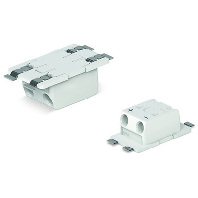 Wago 2070 Series PCB Terminal Block, 2-Contact, 6.5mm Pitch, Surface Mount, 1-Row, Push-In Cage Clamp Termination