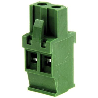 RS PRO 5.08mm Pitch 2 Way Pluggable Terminal Block, Plug, Cable Mount, Screw Termination