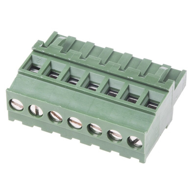 RS PRO 5.08mm Pitch 7 Way Pluggable Terminal Block, Plug, Cable Mount, Screw Termination