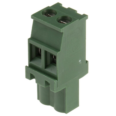 RS PRO 5.08mm Pitch 2 Way Pluggable Terminal Block, Plug, Cable Mount, Screw Termination