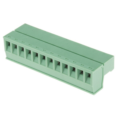 RS PRO 5.08mm Pitch 12 Way Pluggable Terminal Block, Plug, Cable Mount, Screw Termination