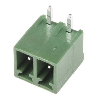 RS PRO 3.81mm Pitch 2 Way Pluggable Terminal Block, Header, Through Hole, Solder Termination
