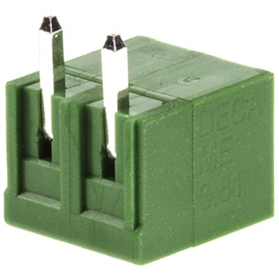 RS PRO 3.81mm Pitch 2 Way Pluggable Terminal Block, Header, Through Hole, Solder Termination