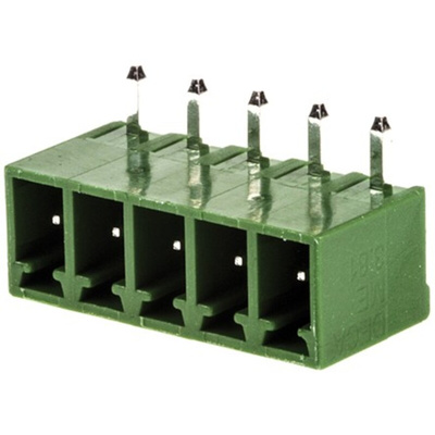 RS PRO 3.81mm Pitch 5 Way Pluggable Terminal Block, Header, Through Hole, Solder Termination