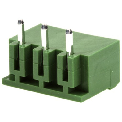 RS PRO 5.08mm Pitch 3 Way Pluggable Terminal Block, Header, Through Hole, Solder Termination