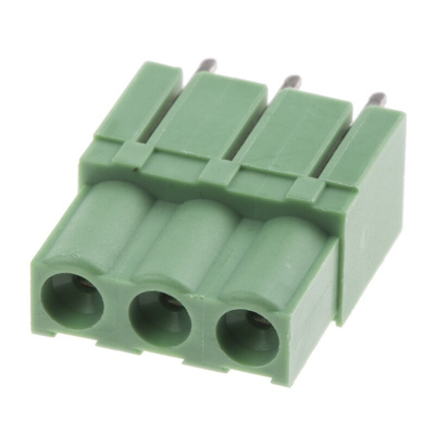 RS PRO 5.08mm Pitch 3 Way Pluggable Terminal Block, Inverted Header, Through Hole, Screw Termination