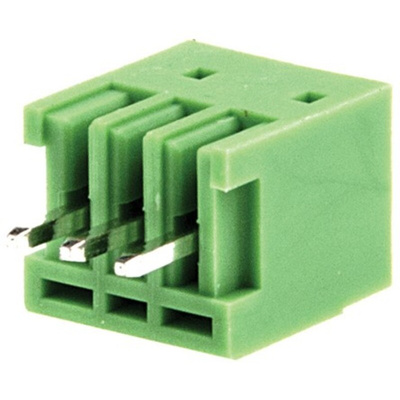 RS PRO 2.5mm Pitch 3 Way Pluggable Terminal Block, Header, Through Hole, Solder Termination