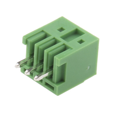 RS PRO 2.5mm Pitch 3 Way Pluggable Terminal Block, Header, Through Hole, Solder Termination