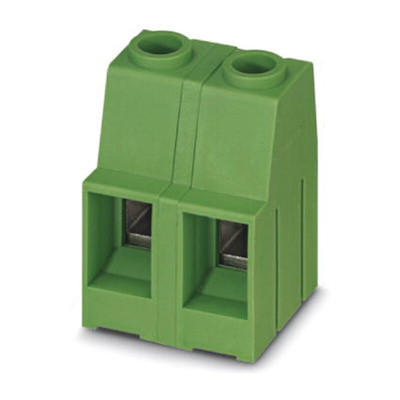 Phoenix Contact MKDSP 10HV/ 2-12.7 Series PCB Terminal Block, 2-Contact, 12.7mm Pitch, Through Hole Mount, Screw