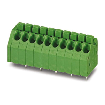Phoenix Contact PTSA 1.5/17-3.5-Z Series PCB Terminal Block, 17-Contact, 3.5mm Pitch, Through Hole Mount, Spring Cage
