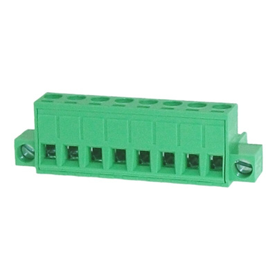 RS PRO 5mm Pitch 8 Way Pluggable Terminal Block, Plug, Through Hole, Screw Termination