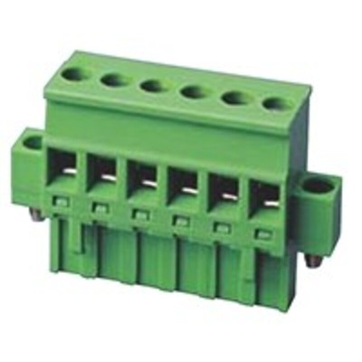 RS PRO 5.08mm Pitch 6 Way Pluggable Terminal Block, Plug, Through Hole, Screw Termination