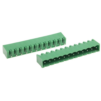 RS PRO 5.0mm Pitch 12 Way Pluggable Terminal Block, Header, Through Hole, Solder Termination