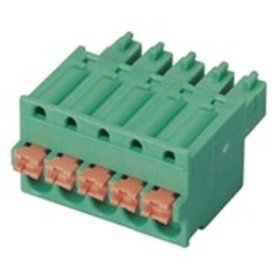 RS PRO 3.5mm Pitch 5 Way Right Angle Pluggable Terminal Block, Plug, Through Hole, Screw Termination