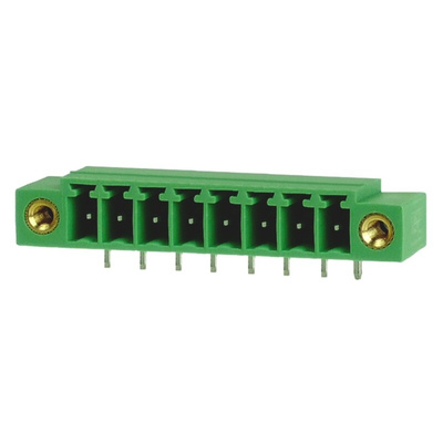 RS PRO 3.81mm Pitch 8 Way Right Angle Pluggable Terminal Block, Header, Through Hole, Solder Termination