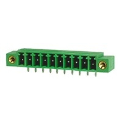 RS PRO 3.5mm Pitch 10 Way Right Angle Pluggable Terminal Block, Header, Through Hole, Solder Termination
