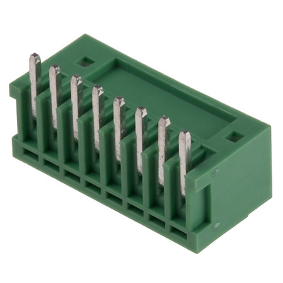 RS PRO 2.5mm Pitch 8 Way Right Angle Pluggable Terminal Block, Header, Through Hole, Solder Termination