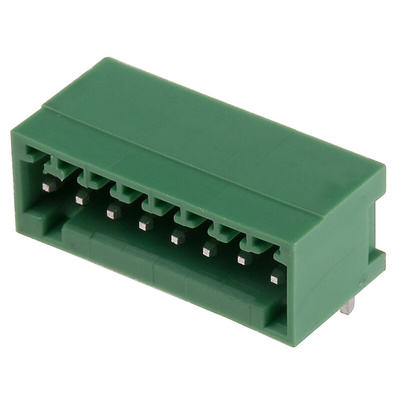 RS PRO 2.5mm Pitch 8 Way Right Angle Pluggable Terminal Block, Header, Through Hole, Solder Termination