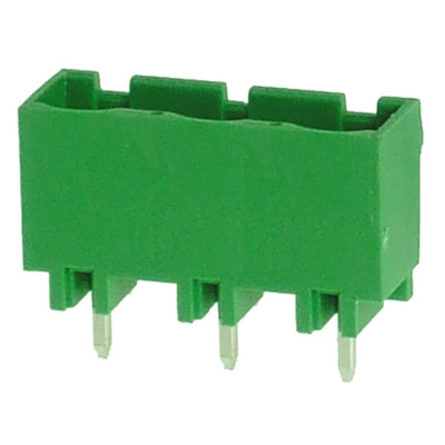 RS PRO 7.62mm Pitch 3 Way Pluggable Terminal Block, Header, Through Hole, Solder Termination