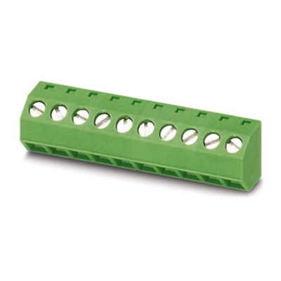 Phoenix Contact SMKDSN 1.5/14-5.08 Series PCB Terminal Block, 14-Contact, 5.08mm Pitch, Through Hole Mount, Screw