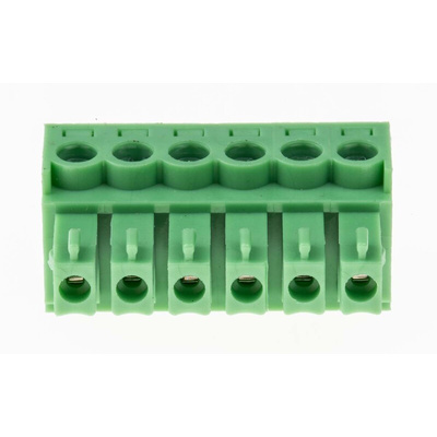 RS PRO 3.81mm Pitch 6 Way Pluggable Terminal Block, Plug, Through Hole, Screw Termination