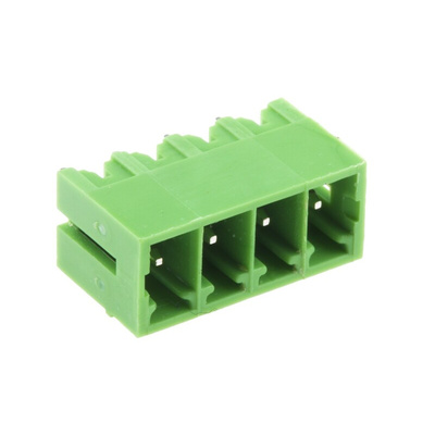RS PRO 3.81mm Pitch 4 Way Pluggable Terminal Block, Header, Through Hole, Solder Termination