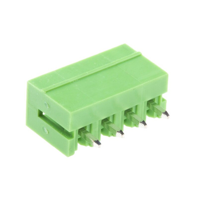 RS PRO 3.81mm Pitch 4 Way Pluggable Terminal Block, Header, Through Hole, Solder Termination