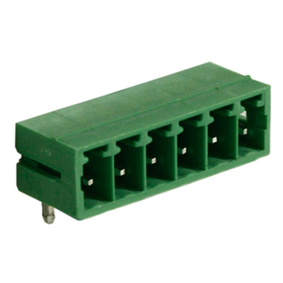 RS PRO 3.81mm Pitch 6 Way Right Angle Pluggable Terminal Block, Header, Through Hole, Solder Termination