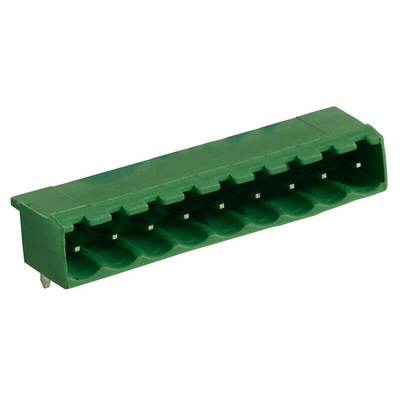 RS PRO 5.0mm Pitch 9 Way Right Angle Pluggable Terminal Block, Header, Through Hole, Solder Termination