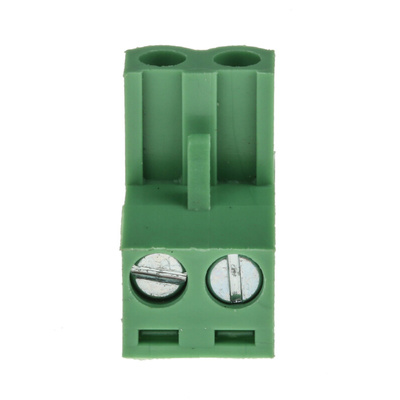 RS PRO 5.08mm Pitch 2 Way Right Angle Pluggable Terminal Block, Plug, Through Hole, Screw Termination