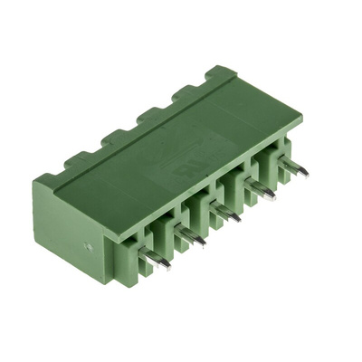 RS PRO 5.08mm Pitch 5 Way Pluggable Terminal Block, Header, Through Hole, Solder Termination