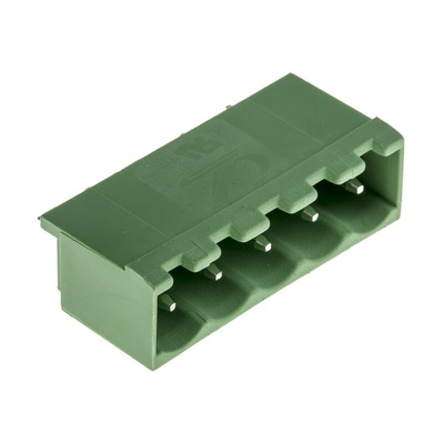 RS PRO 5.08mm Pitch 5 Way Pluggable Terminal Block, Header, Through Hole, Solder Termination