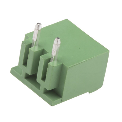RS PRO 5.08mm Pitch 2 Way Right Angle Pluggable Terminal Block, Header, Through Hole, Solder Termination