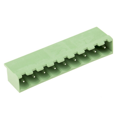 RS PRO 5.08mm Pitch 9 Way Pluggable Terminal Block, Header, Through Hole, Solder Termination