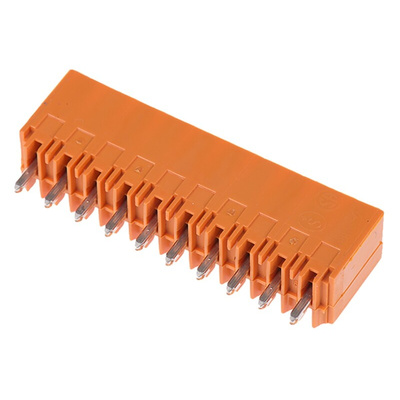 Weidmuller 3.5mm Pitch 10 Way Pluggable Terminal Block, Header, Through Hole, Solder Termination