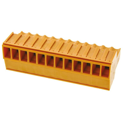 Weidmuller 3.5mm Pitch 12 Way Pluggable Terminal Block, Plug, Cable Mount, Screw Down Termination