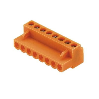 Weidmuller 5.08mm Pitch 2 Way Pluggable Terminal Block, Plug, Cable Mount, Screw Down Termination