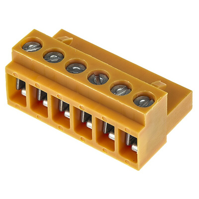 Weidmuller 5.08mm Pitch 6 Way Pluggable Terminal Block, Plug, Cable Mount, Screw Down Termination