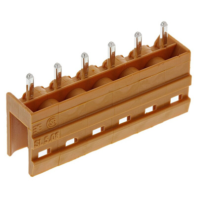 Weidmuller 5.08mm Pitch 6 Way Pluggable Terminal Block, Header, Through Hole, Solder Termination