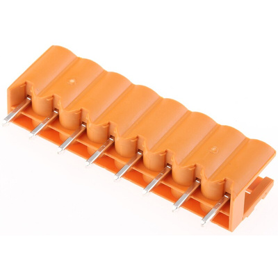 Weidmuller 5.08mm Pitch 8 Way Pluggable Terminal Block, Header, Through Hole, Solder Termination